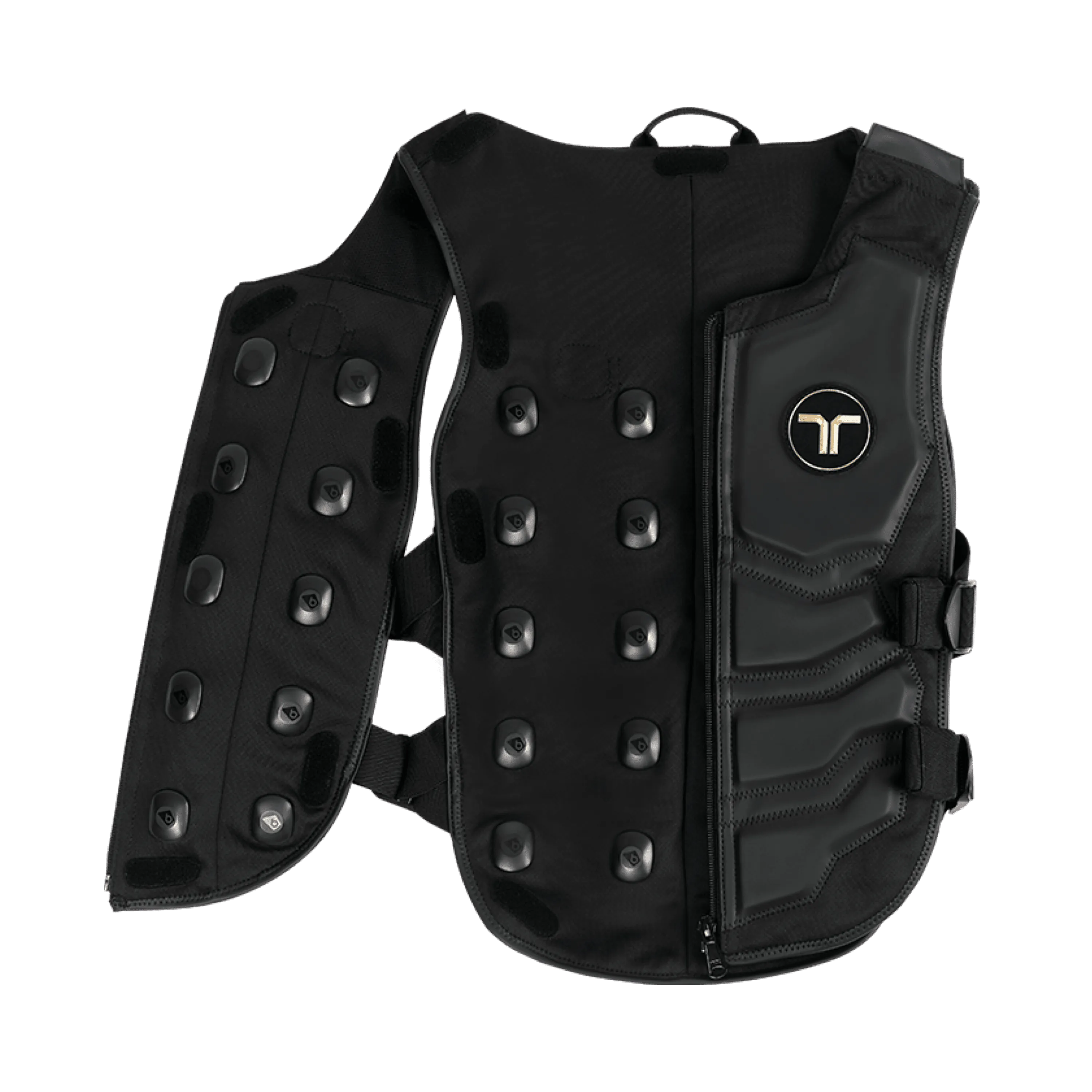 A bHaptics TactSuit x40 vest displaying multiple vibration motors